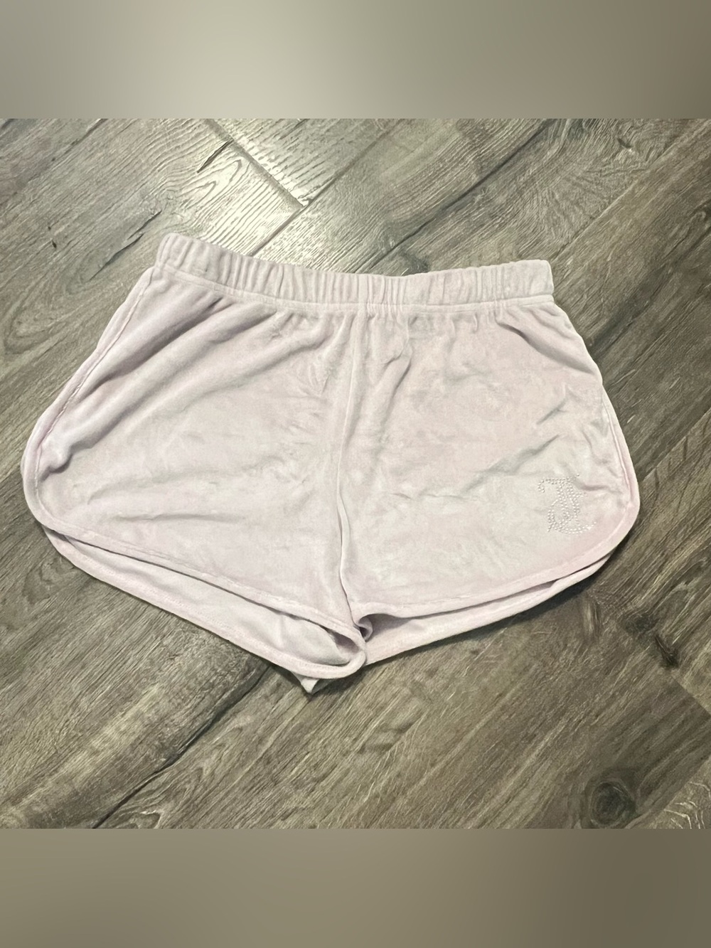 Juicy Couture Sleep Shorts Women’s Size Medium Pull On Monogram Velour Pink